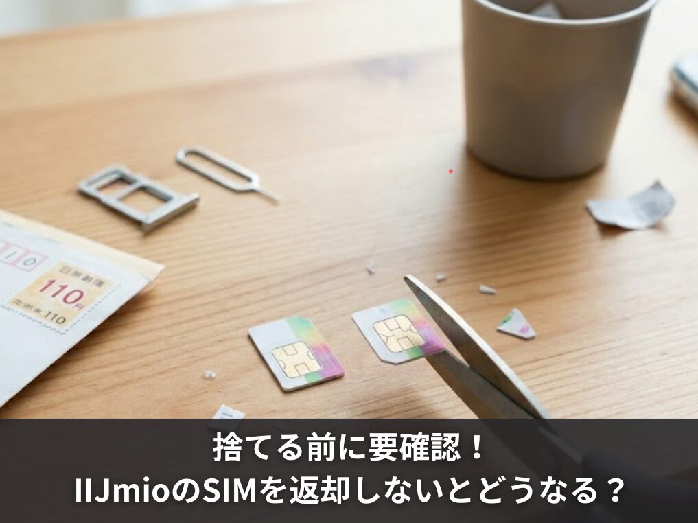 捨てる前に要確認！IIJmioのSIMを返却しないとどうなる？