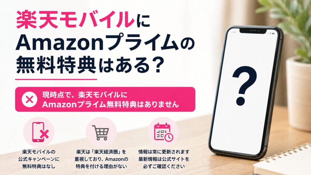 楽天モバイルにAmazonプライムの無料特典はある？