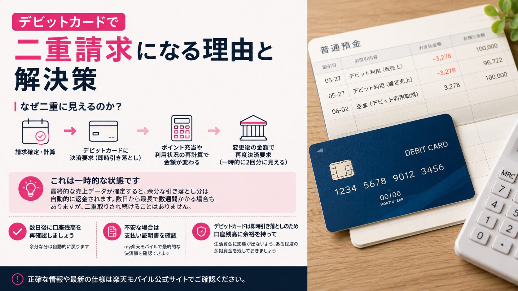 デビットカードで二重請求になる理由と解決策
