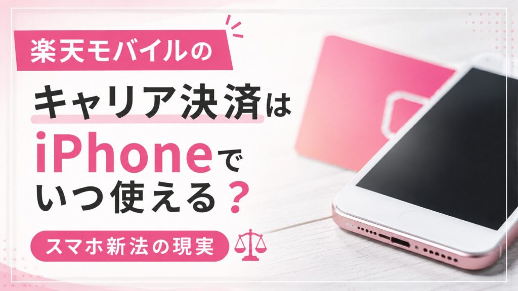 楽天モバイルのキャリア決済はiPhoneでいつ使える？スマホ新法の現実