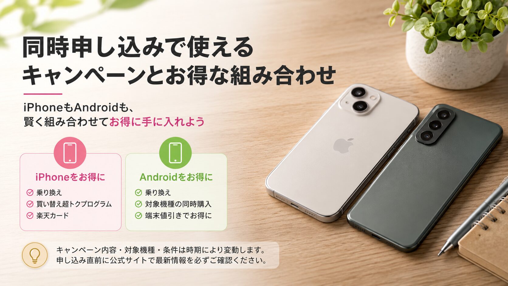 同時申し込みで使えるキャンペーンとお得な組み合わせ
