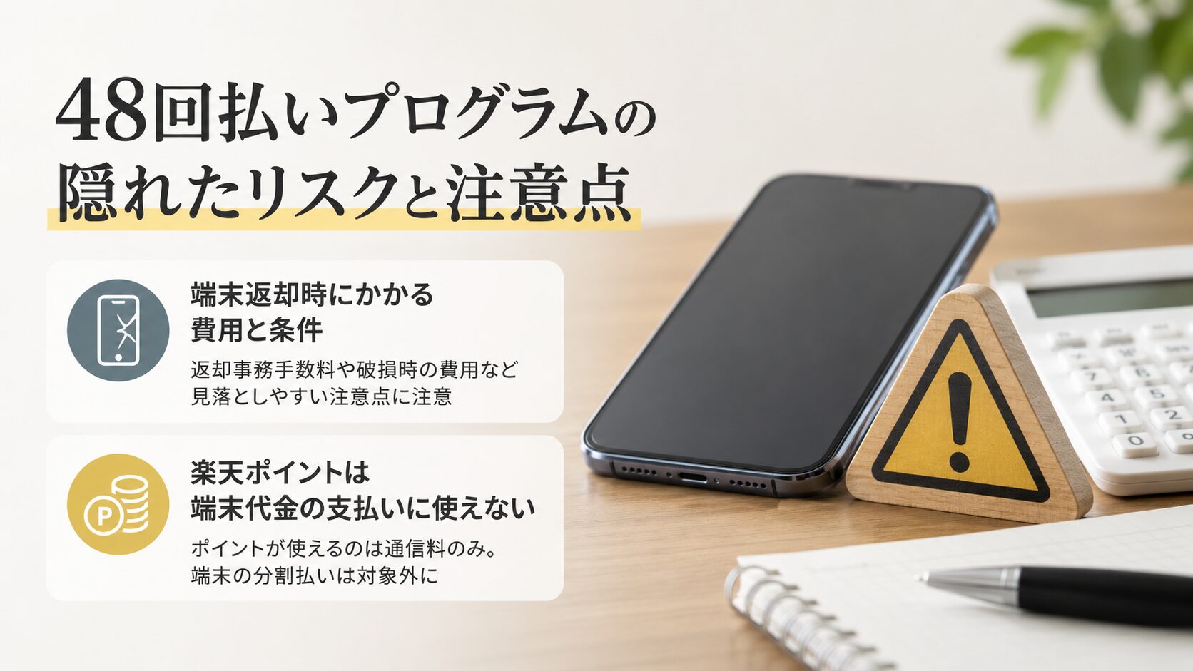 48回払いプログラムの隠れたリスクと注意点