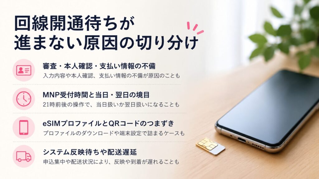回線開通待ちが進まない原因の切り分け