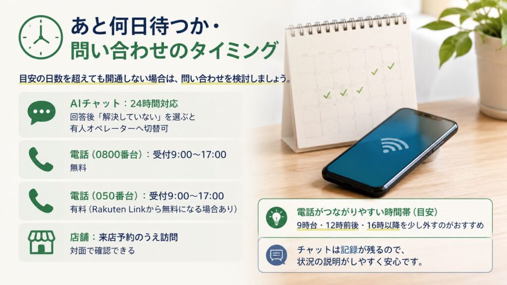 あと何日待つか・問い合わせのタイミング