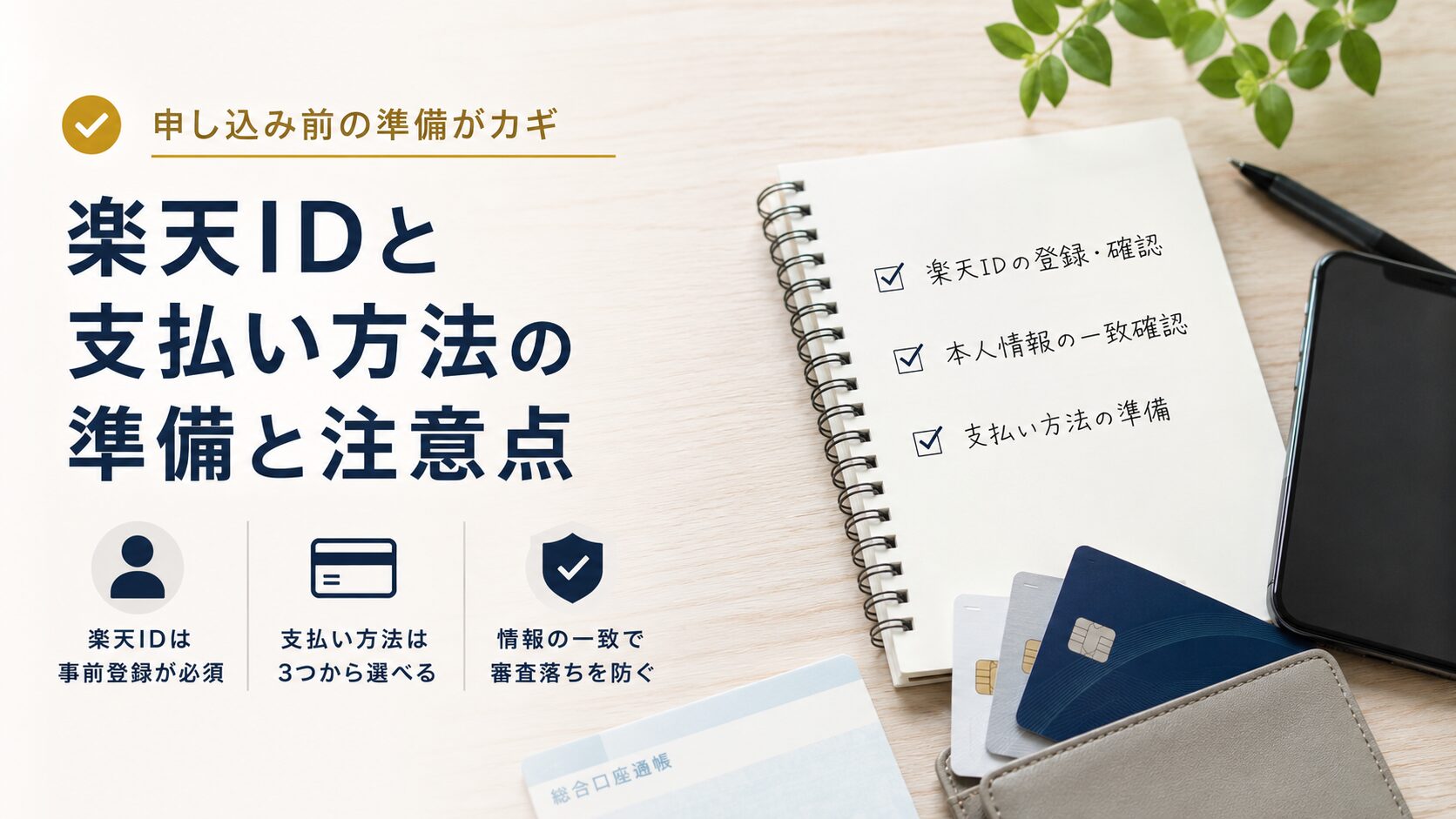 楽天IDと支払い方法の準備と注意点