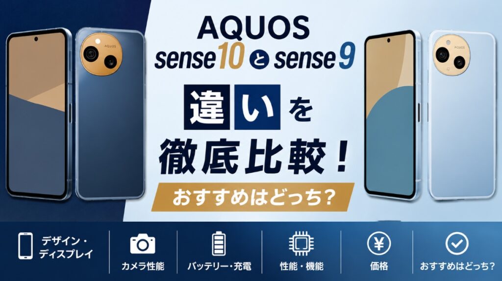 AQUOS sense10とAQUOS sense9の違いを徹底比較！おすすめはどっち？