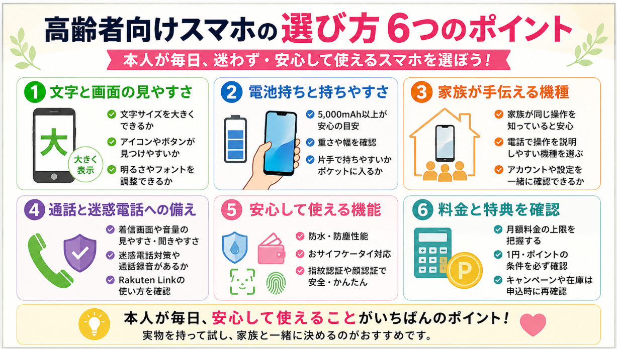 高齢者向け機種の選び方