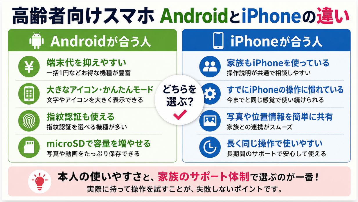 AndroidとiPhoneの違い