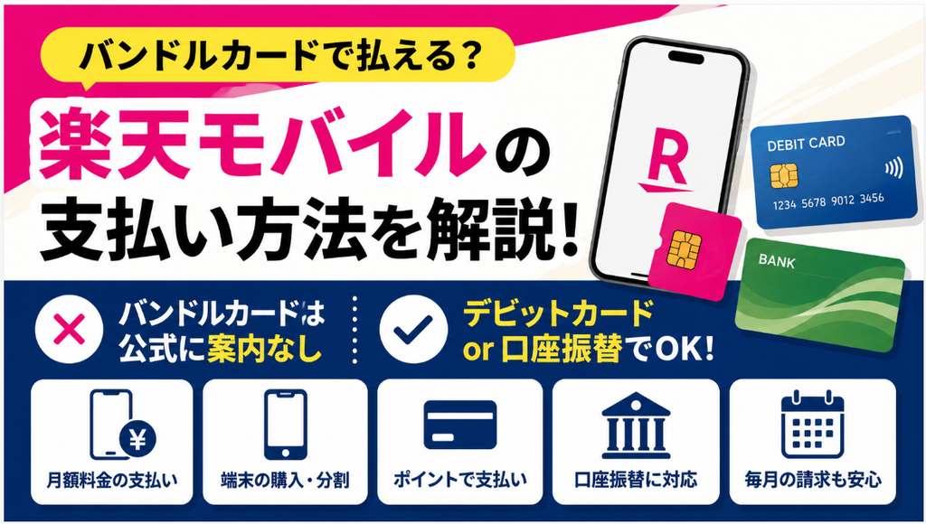楽天モバイルはバンドルカードなしで契約できる！カードを持てない人の申し込み手順