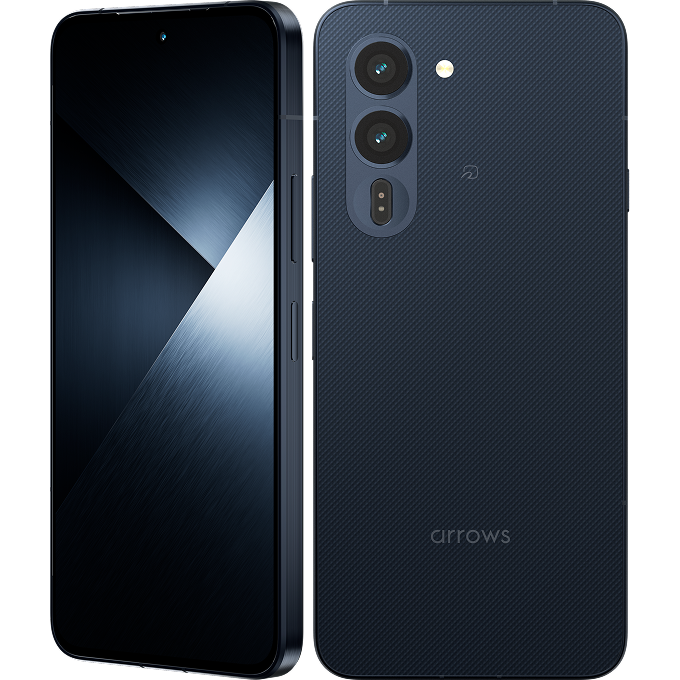 楽天モバイルが取り扱うarrows Alpha2の前面と背面